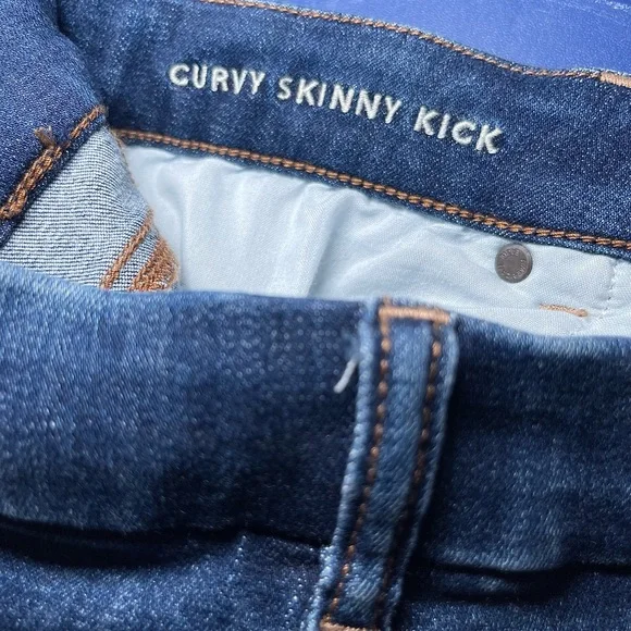 American Eagle Curvy Skinny Kick Next Level Stretch Women's Blue Bootcut Jeans - Picture 10 of 12